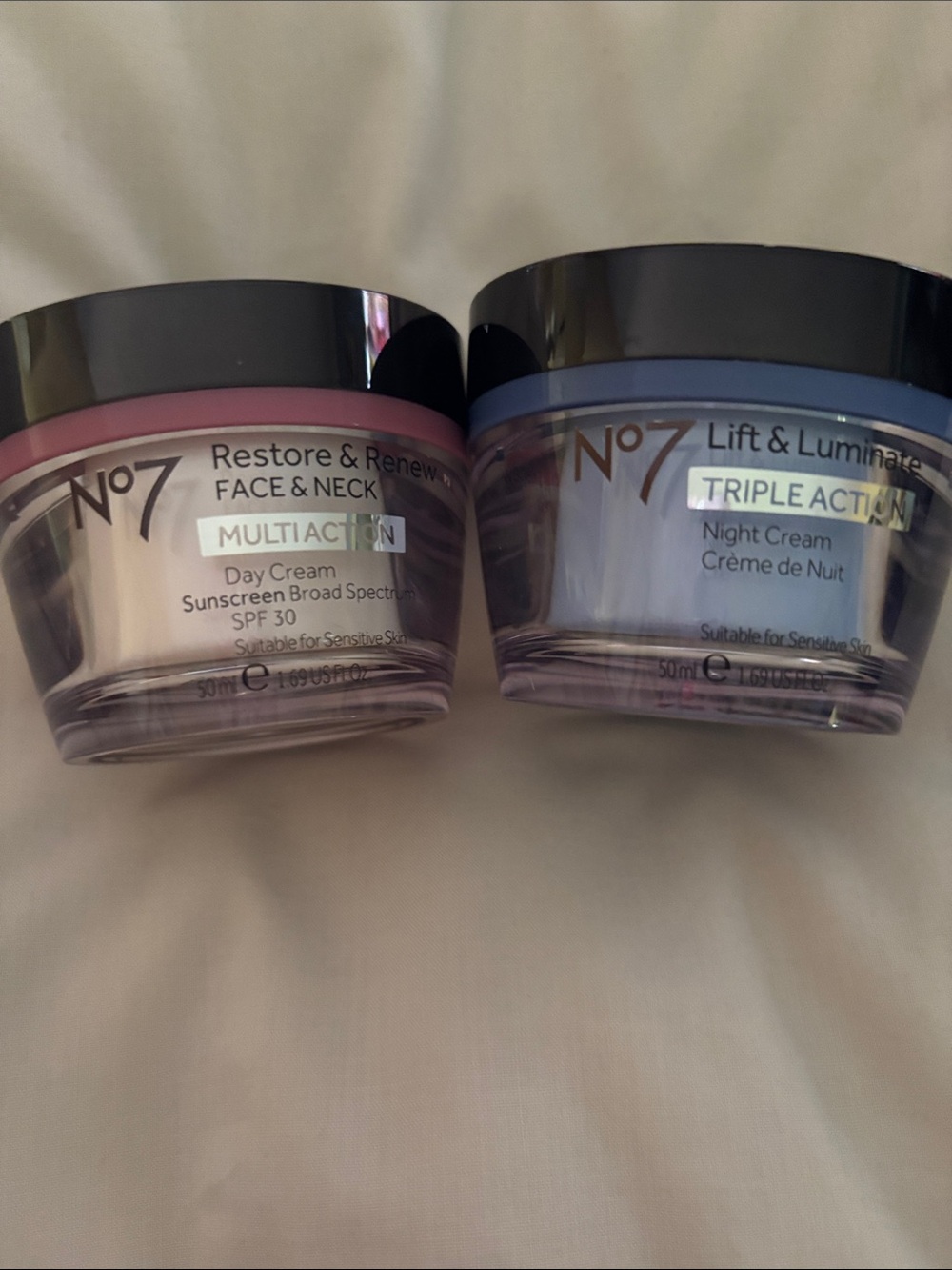 No7 Refresh  Renew & No7 Lift Luminate Creams